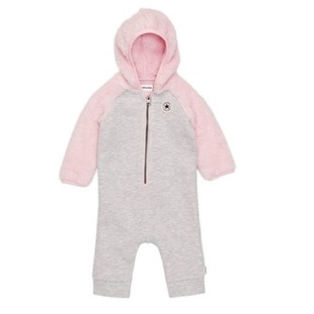 Converse zip up hooded romper